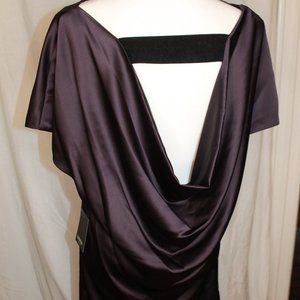 Marina Cowl Back Silky Dress